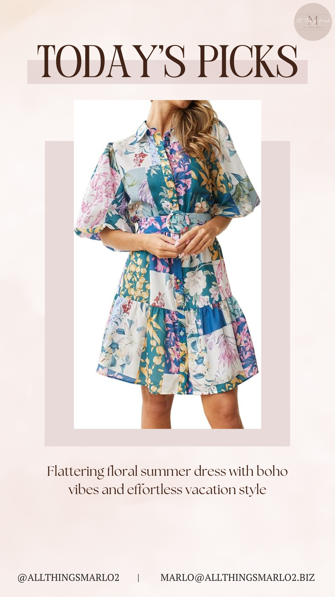 Flattering floral summer dress with boho vibes and effortless vacation style 

 #LTKSeasonal #LTKWorkwear #LTKTravel