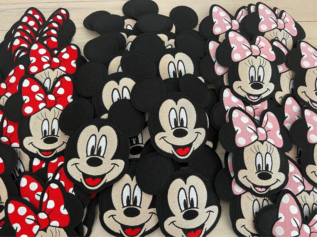 Mickey Mouse 5.5 Inch Iron on Patch- LARGE Minnie Mouse Iron on Patch- Disney Iron on Patch. 5.5 ... | Etsy (US)