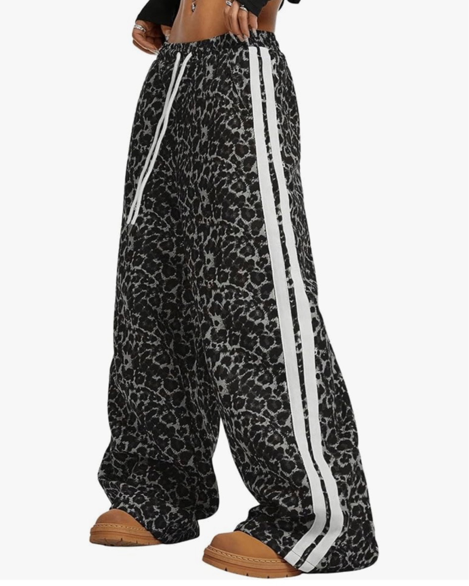 How cute are these??? Love the combination of leopard and track pants - two trends in one!

#LTKFindsUnder50