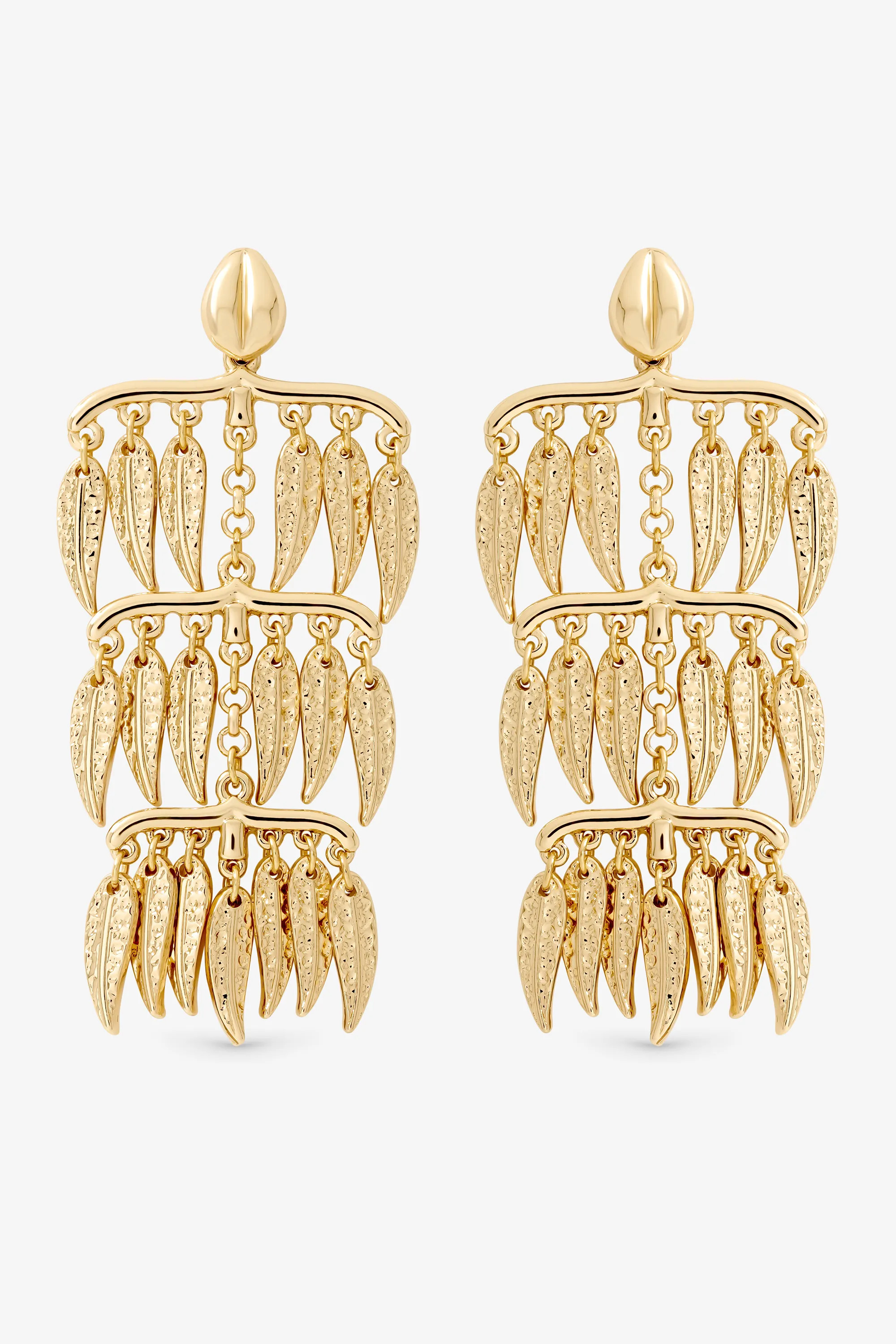 Gold Mood Plated Cascading Leaf Earrings | Debenhams | Debenhams UK