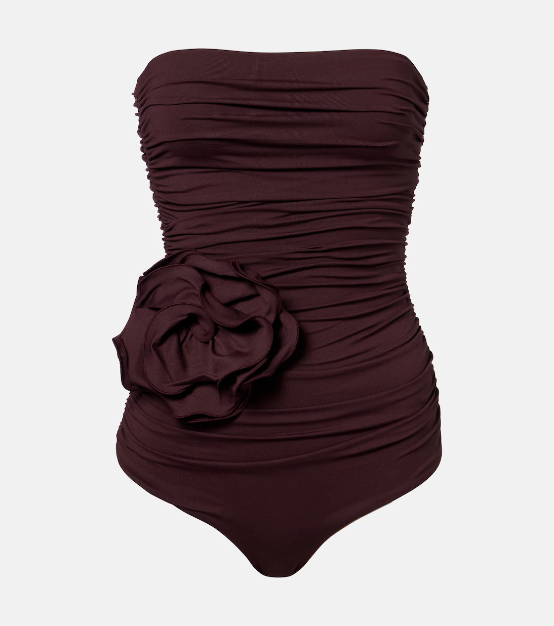 Floral-appliqué ruched swimsuit | Mytheresa (US/CA)