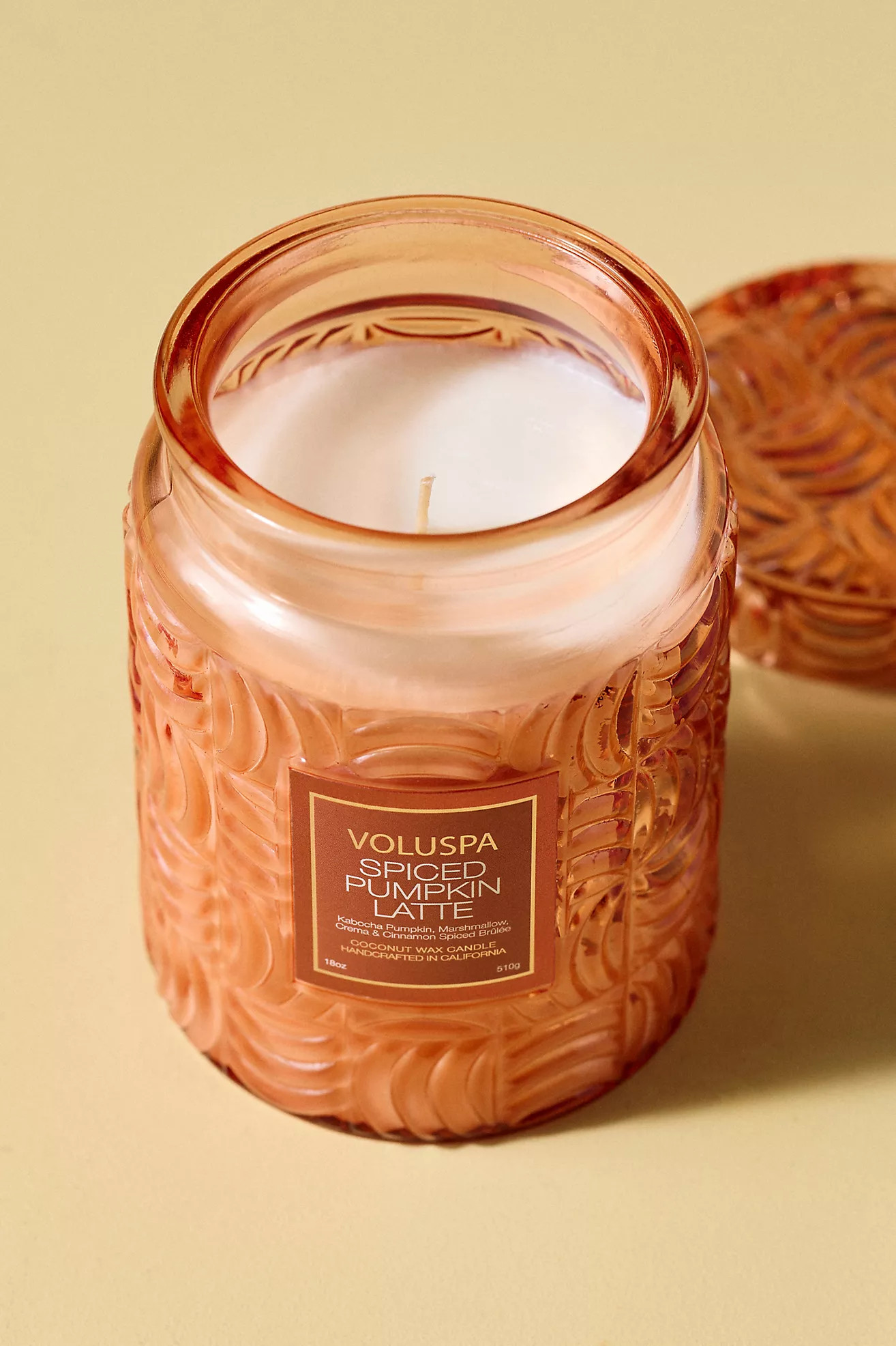Voluspa Spiced Pumpkin Latte Glass Candle | Anthropologie (US)