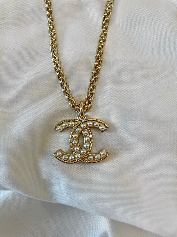 authentic repurposed vintage cc necklace | Etsy (US)