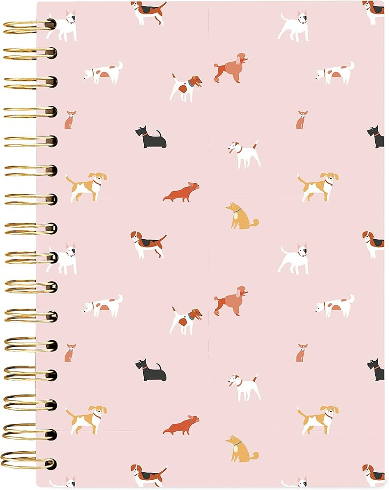 Graphique Hardbound Journal, Dog Pattern Design – 160 Ruled Pages, Dogs with Pink Background on... | Amazon (US)
