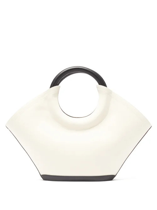 Hereu - Cabassa Round-handle Canvas Tote Bag - Womens - Black Multi | Matches (US)