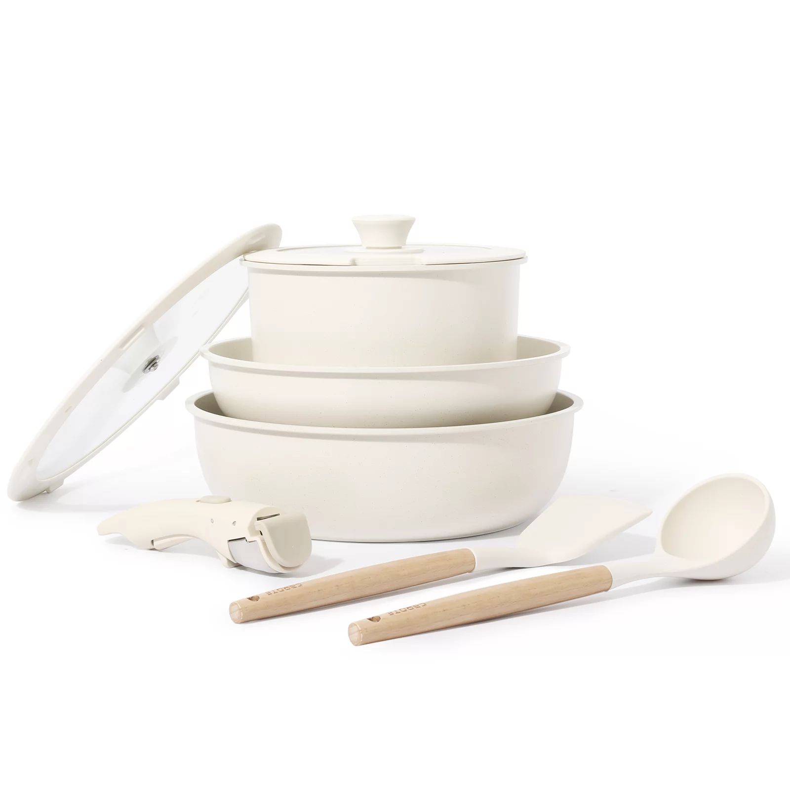 Carote Nonstick Cookware Sets, 8 Pcs Granite Non Stick Pots and Pans Set with Removable Handle | Walmart (US)