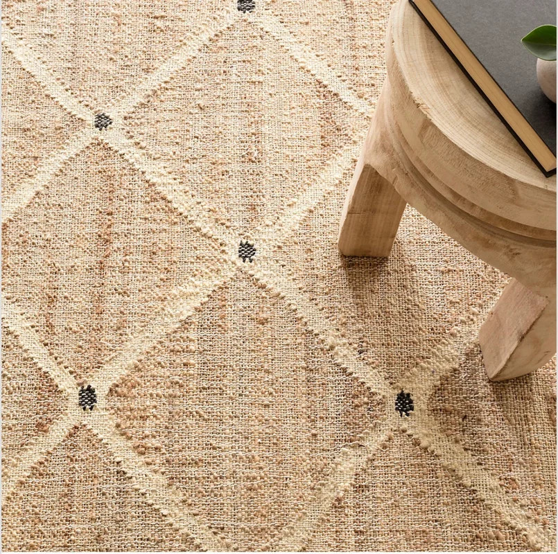 KLAVATE Abstract Geometric Flatweave Modern Decor Jute Rug - Walmart.com | Walmart (US)