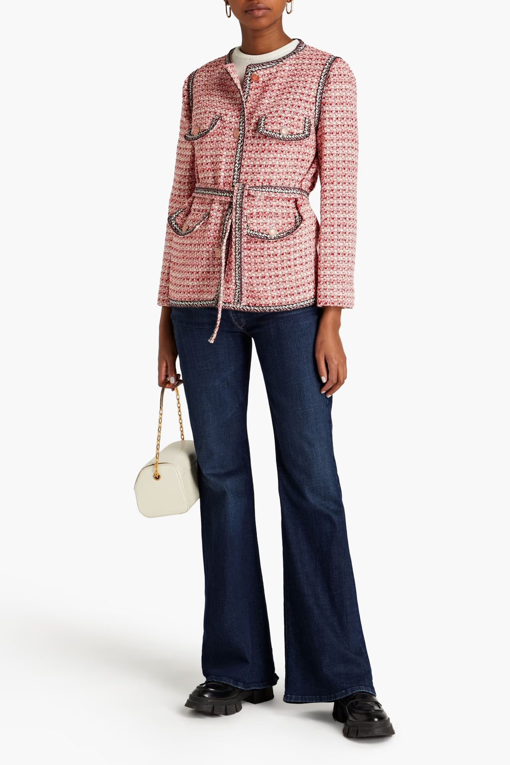 Metallic cotton-blend tweed jacket | The Outnet (UK and Europe)