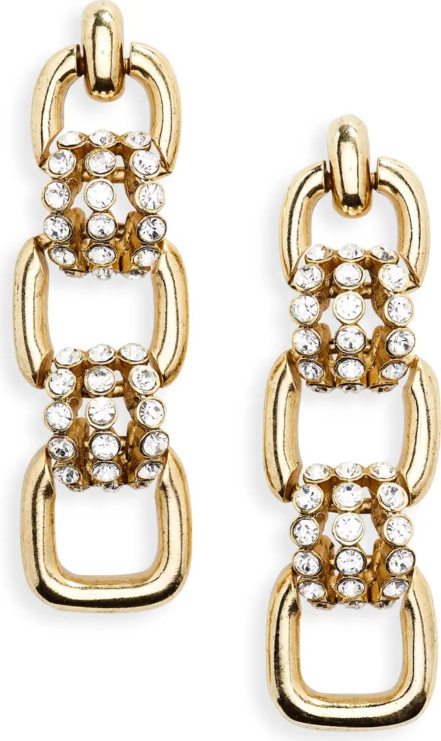 Oscar de la Renta Crystal Pavé Doorknocker Earrings | Nordstrom | Nordstrom