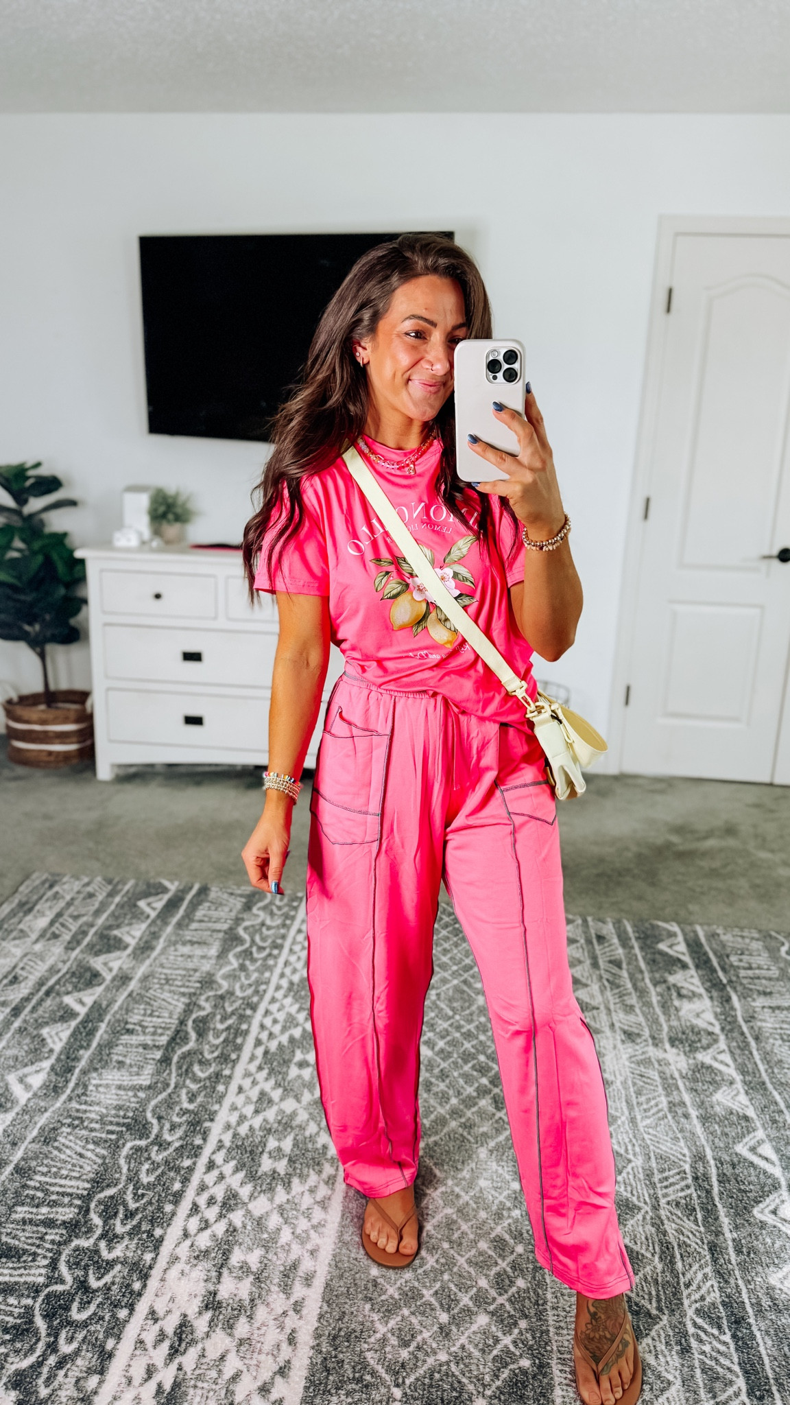 Cutest spring outfit! This graphic tee is SO SOFT!! Use code LTK15 at Sherpani to save on their bags! #sponsored 

#LTKootd #LTKTravel #LTKActive