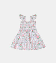 Roller Rabbit x Hill House Baby Ellie Nap Dress - Pink Monkey Block Stripe | Hill House Home US