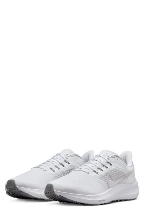 Nike Air Zoom Pegasus 39 Running Shoe in White/Grey Fog/Grey at Nordstrom, Size 13 | Nordstrom
