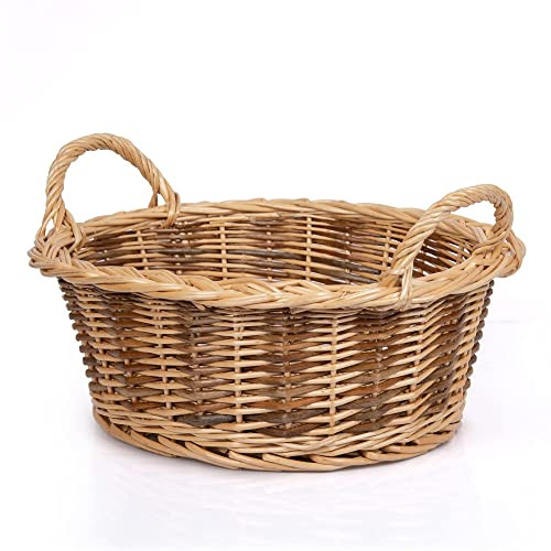 Rurality Small Empty Gift Basket to Fill Chocolate,Nuts,Coffee,Cookies for Women,Holiday,Easter,Mother's Day,Birthday Wicker Present Hamper with Handle,Small | Amazon (US)