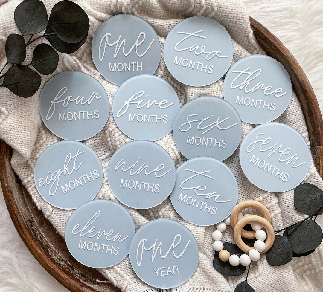 Acrylic Baby Milestones Discbaby Monthly Milestone Cardsbaby - Etsy | Etsy (US)