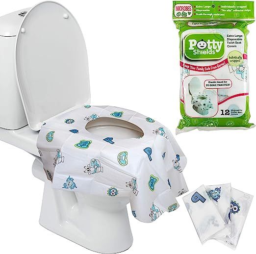 Disposable Toilet Seat Covers for Kids & Adults (12 Pack) - Germ Protect from Public Toilets - Wa... | Amazon (US)