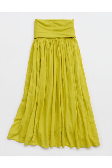 Aerie At The Barre Convertible Maxi Skirt Women's Lime Slush XXS | Aerie