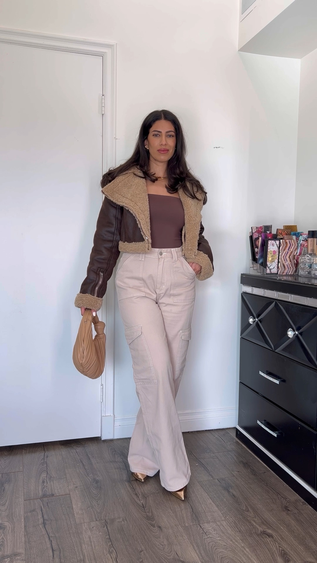 Neutral outfits
Baggy cargo pants size medium
Bodysuit size medium
Crop biker jacket size mediumm

#LTKfindsunder50 #LTKstyletip #LTKSpringSale