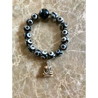 Buddha Bracelet & Tibétan Old Agate Stretch Yoga Gemstone Bracelet Stacking Women's Beaded | Etsy (US)