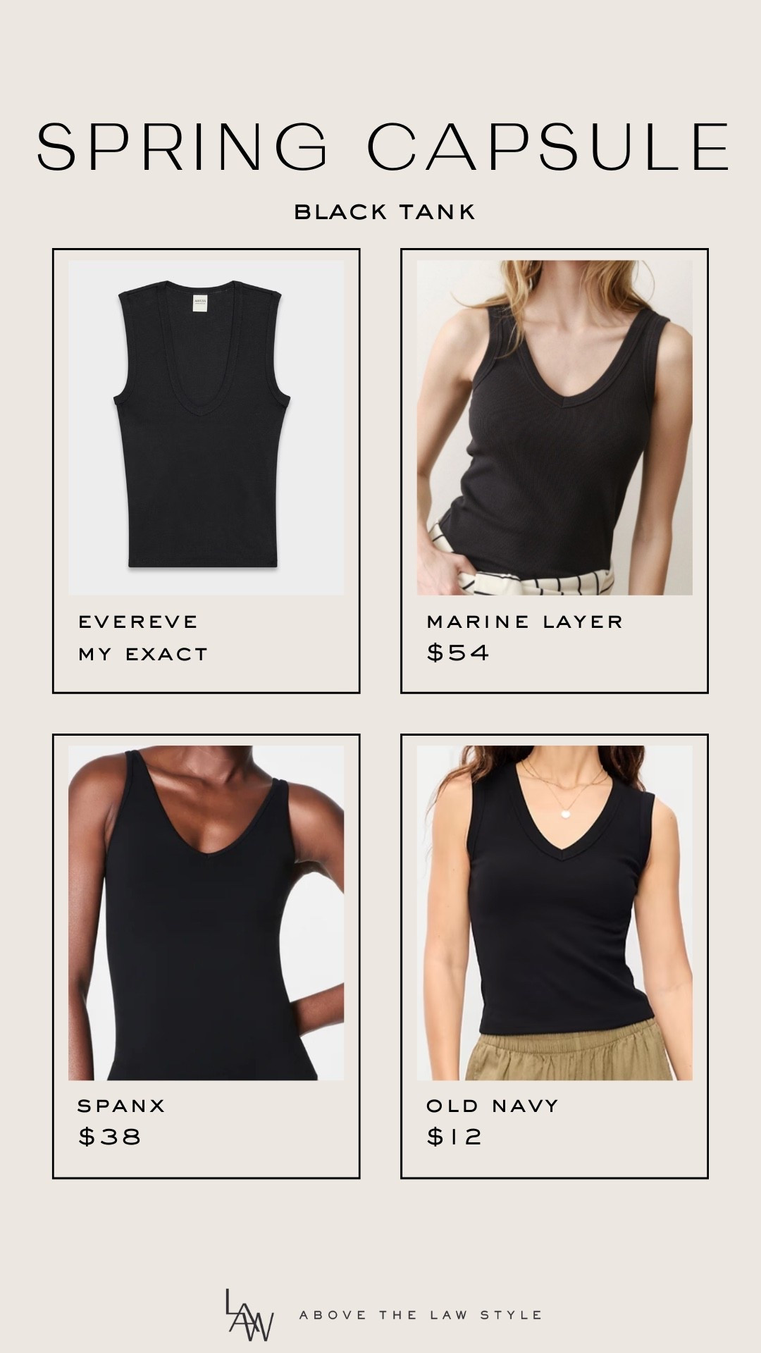 Spring Capsule: Black Tank

#LTKSeasonal #LTKOver40