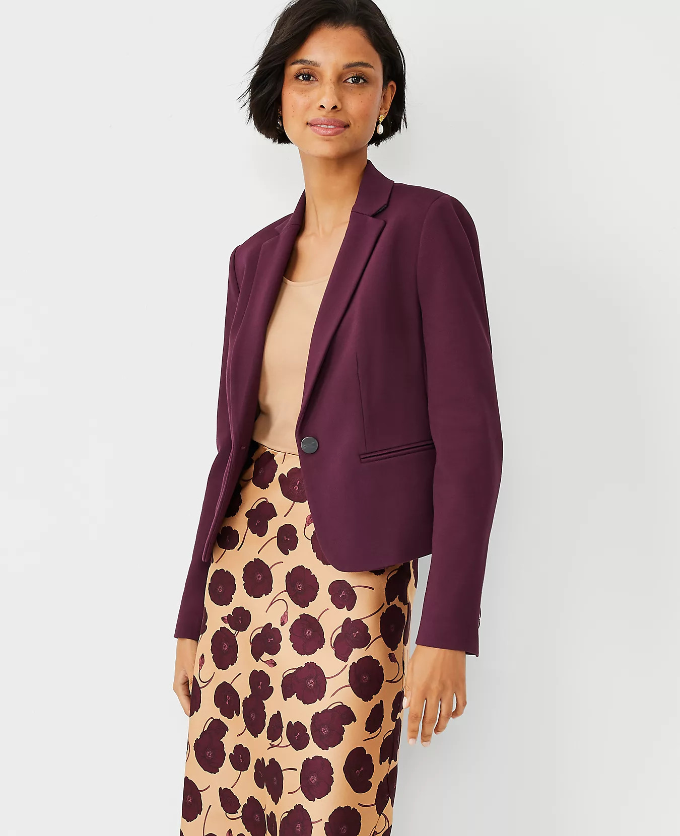 The Newbury Blazer in Knit Twill | Ann Taylor (US)
