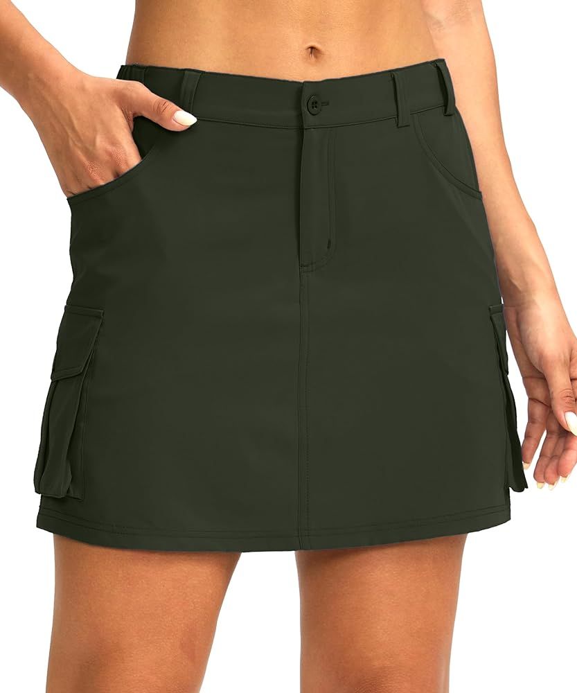 G Gradual Women's Skort 5 Pockets Cargo Skirt Golf Skirts Skorts for Women Casual Summer Hiking | Amazon (US)