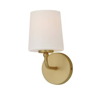 Maxim Lighting Bristol 1-Light Brass Wall Sconce 12091 - The Home Depot | The Home Depot