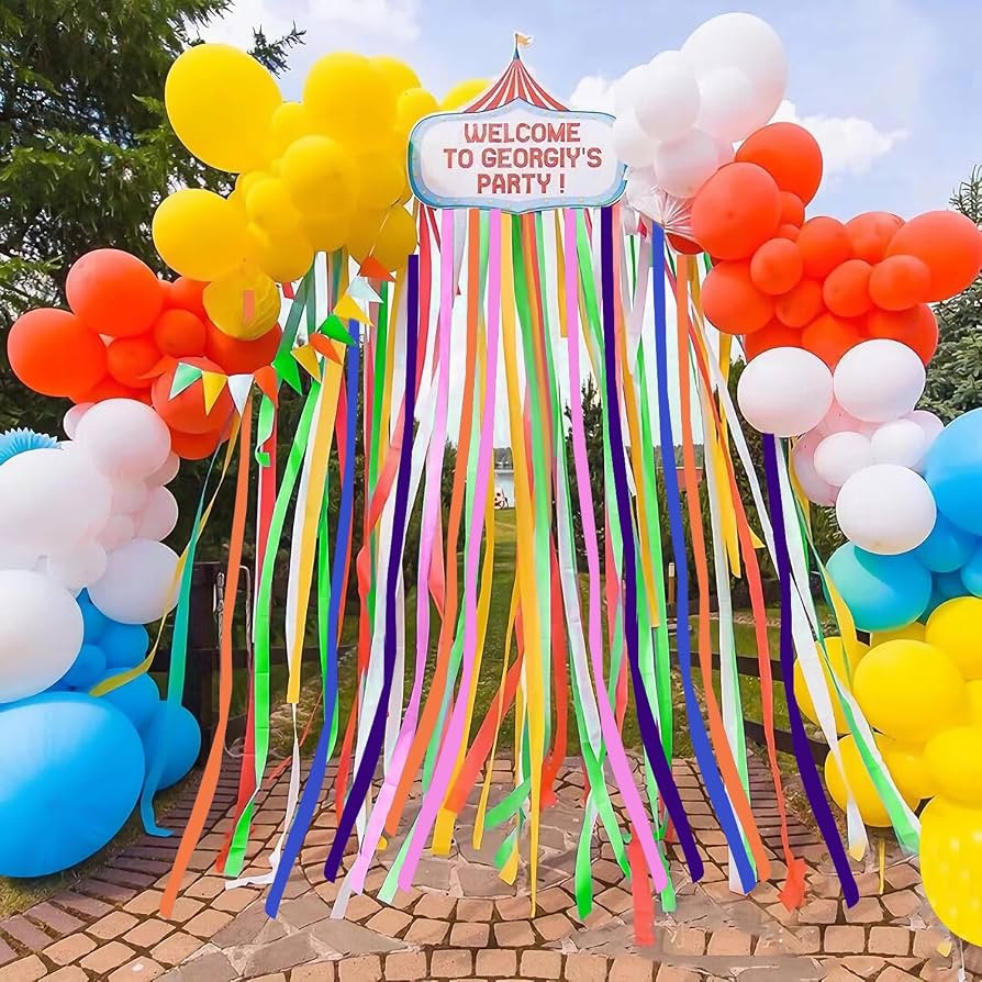 Crepe Paper Streamers 8 Rolls 656ft, Pack of Rainbow Assorted Colored Party Streamers for Party B... | Amazon (US)