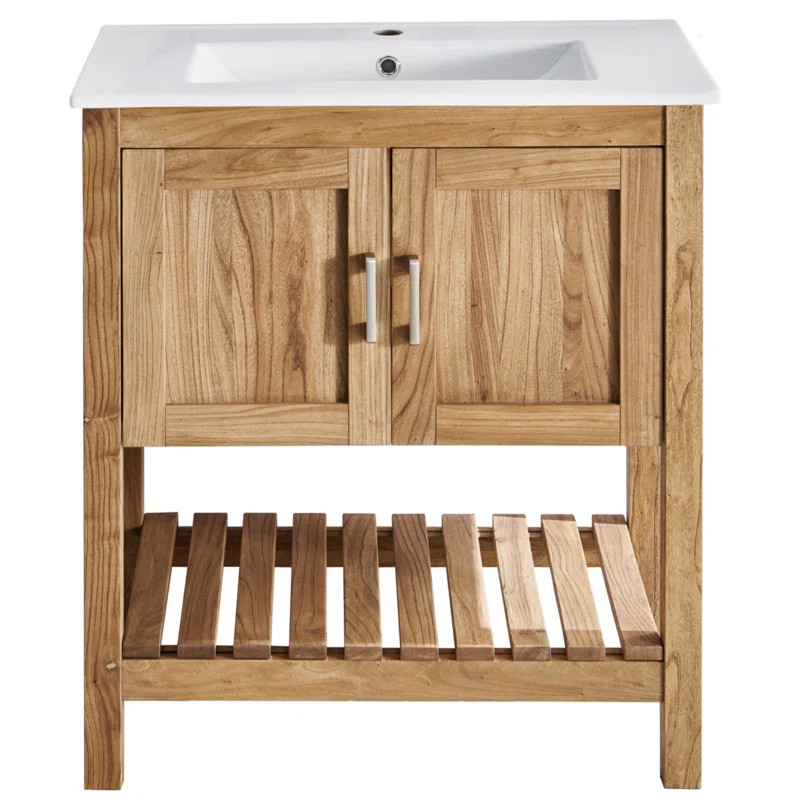 Winston Porter 30'' Single Bathroom Vanity with Ceramic Top & Reviews | Wayfair | Wayfair North America