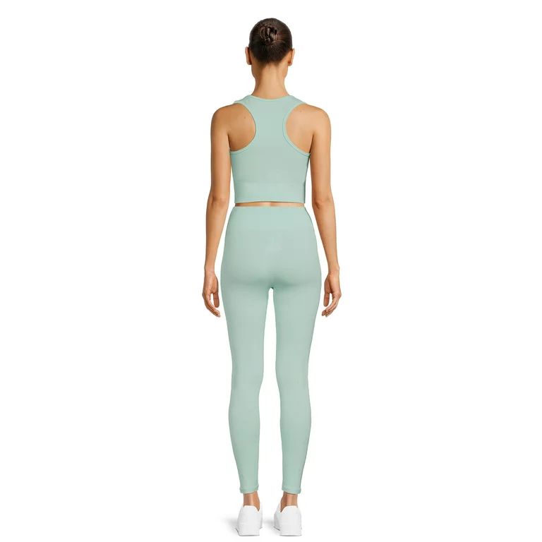 No Boundaries Juniors Seamless Tank Top and Leggings Set, 2-Piece | Walmart (US)