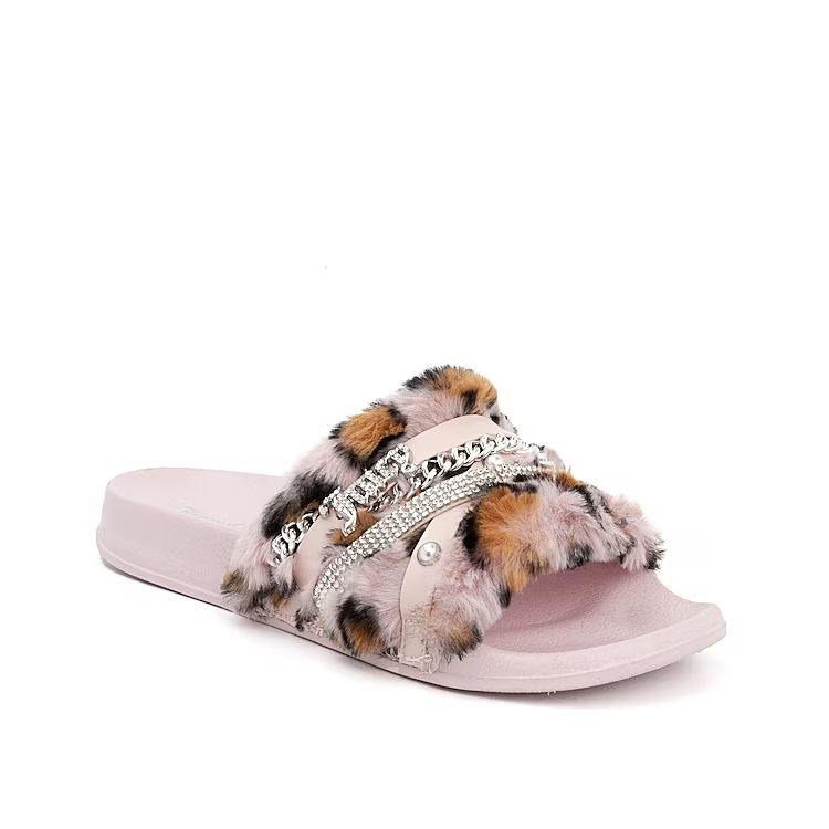 Juicy Couture Styx Slide Sandal | Women's | Light Pink Leopard Print | Size 7 | Sandals | Slippers | | DSW