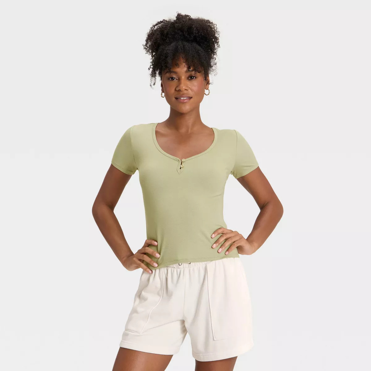 Women's Short Sleeve Henley Shirt - Universal Thread™ | Target