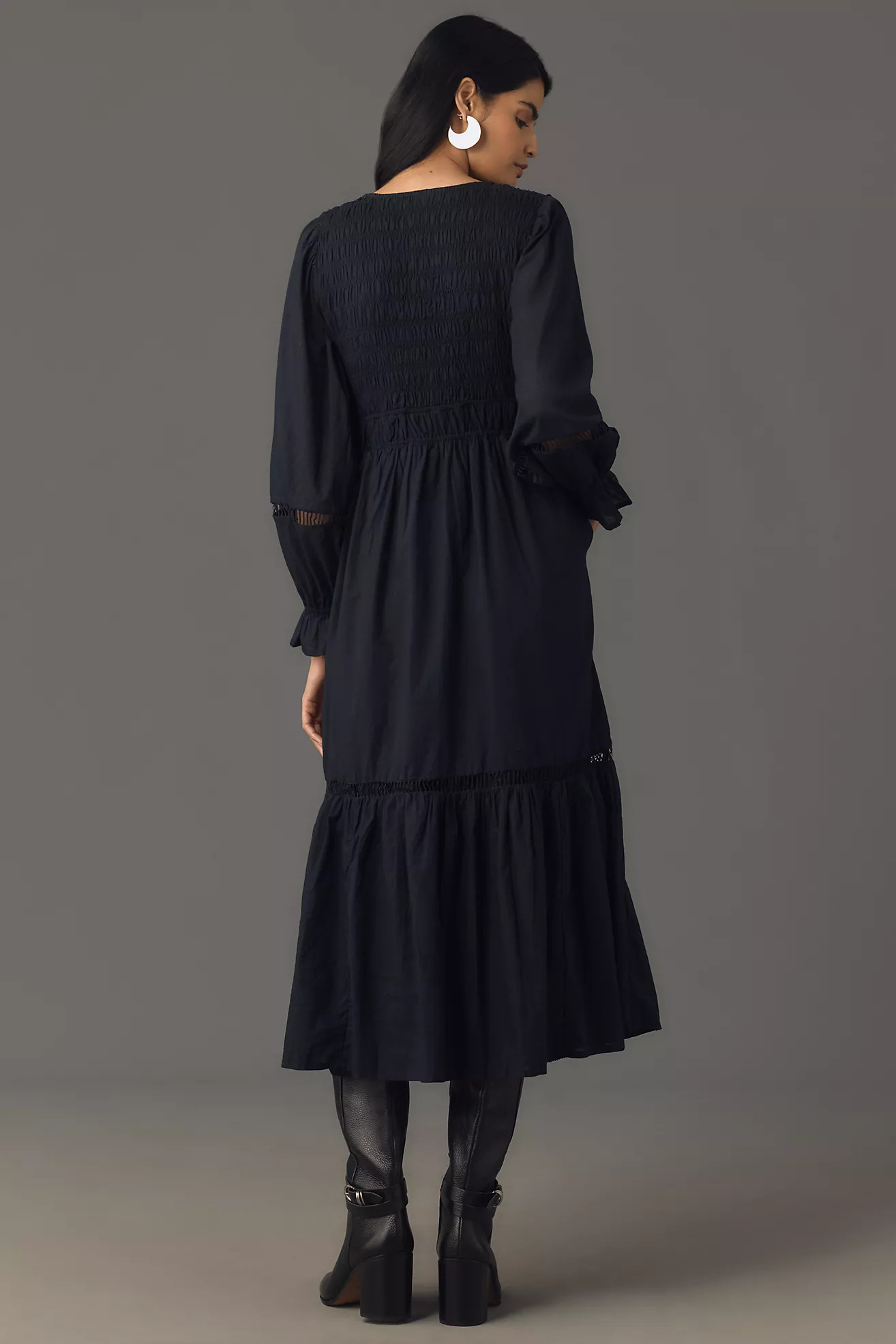 The Peregrine Midi Dress: Long-Sleeve EditionBy Anthropologie(2) Reviews$168.00Color: BLACKFitSta... | Anthropologie (US)