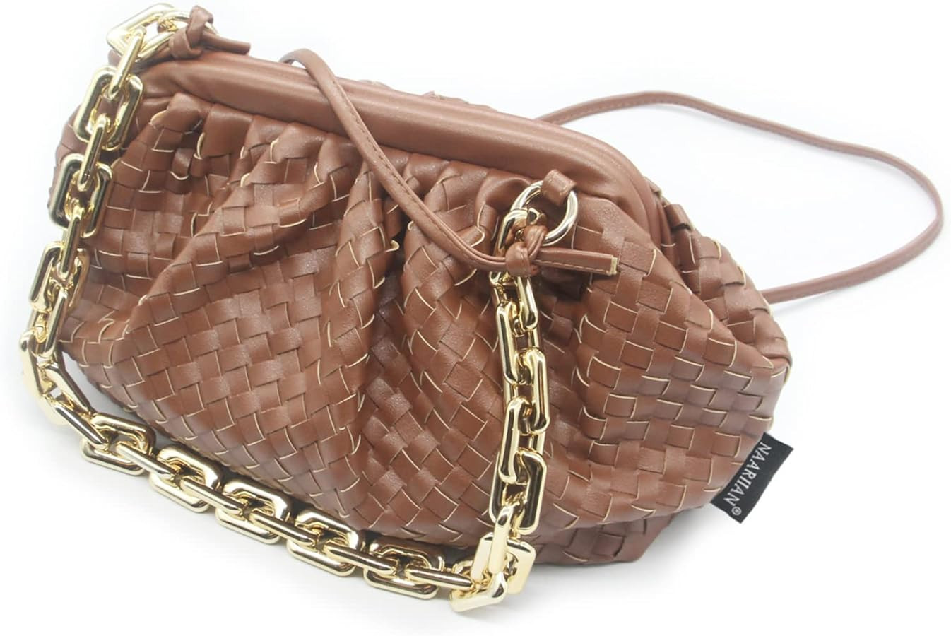 NAARIIAN Woven Crossbody Bags for Women Evening Clutch Hobo Cloud Purse Designer Handbags for Lad... | Amazon (US)