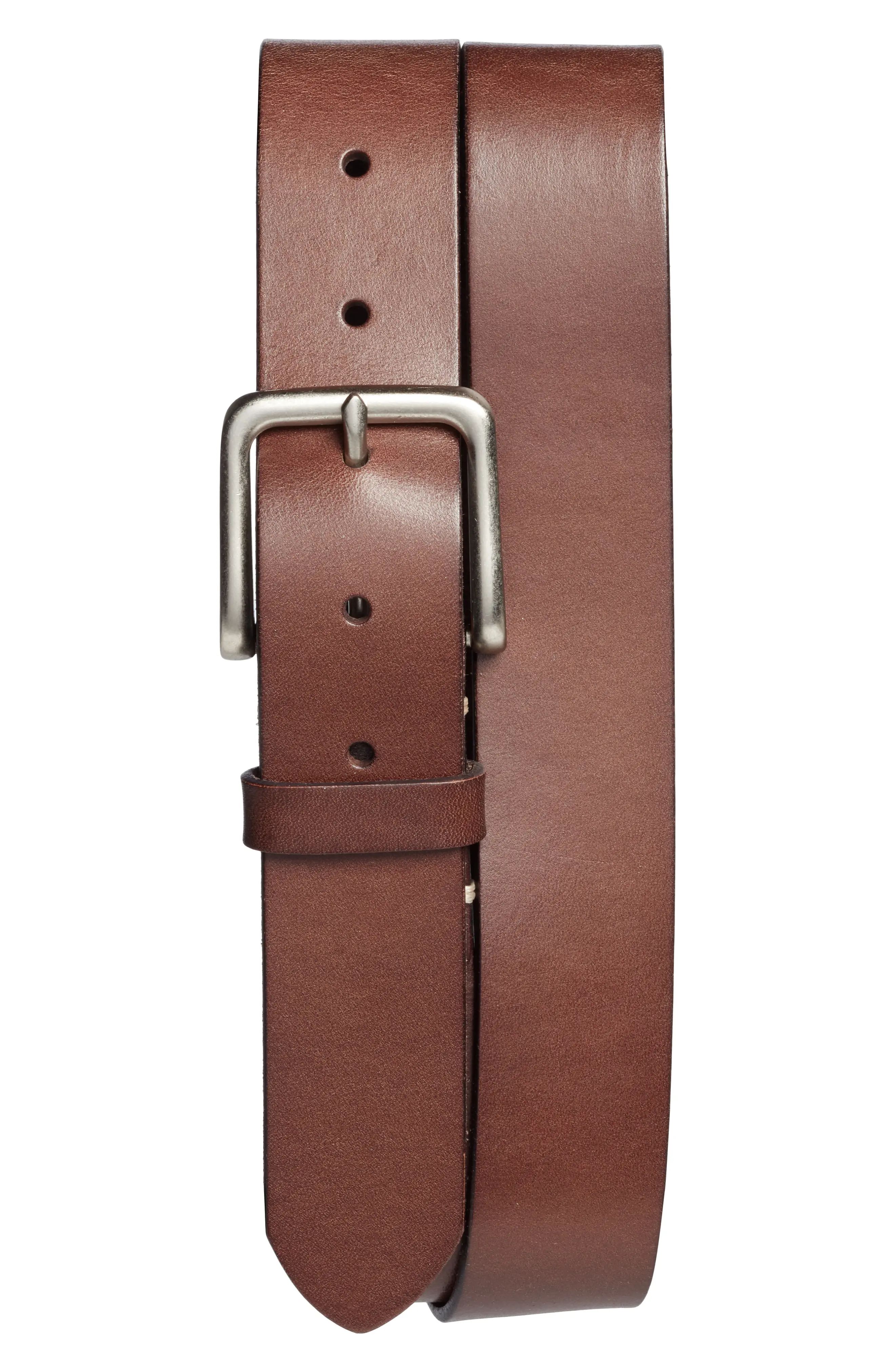 1901 Moro Bar Tack Leather Belt | Nordstrom