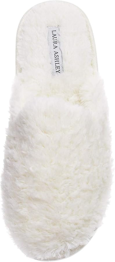 Laura Ashley Ladies All Over Plush W/Memory Foam Slippers | Amazon (US)