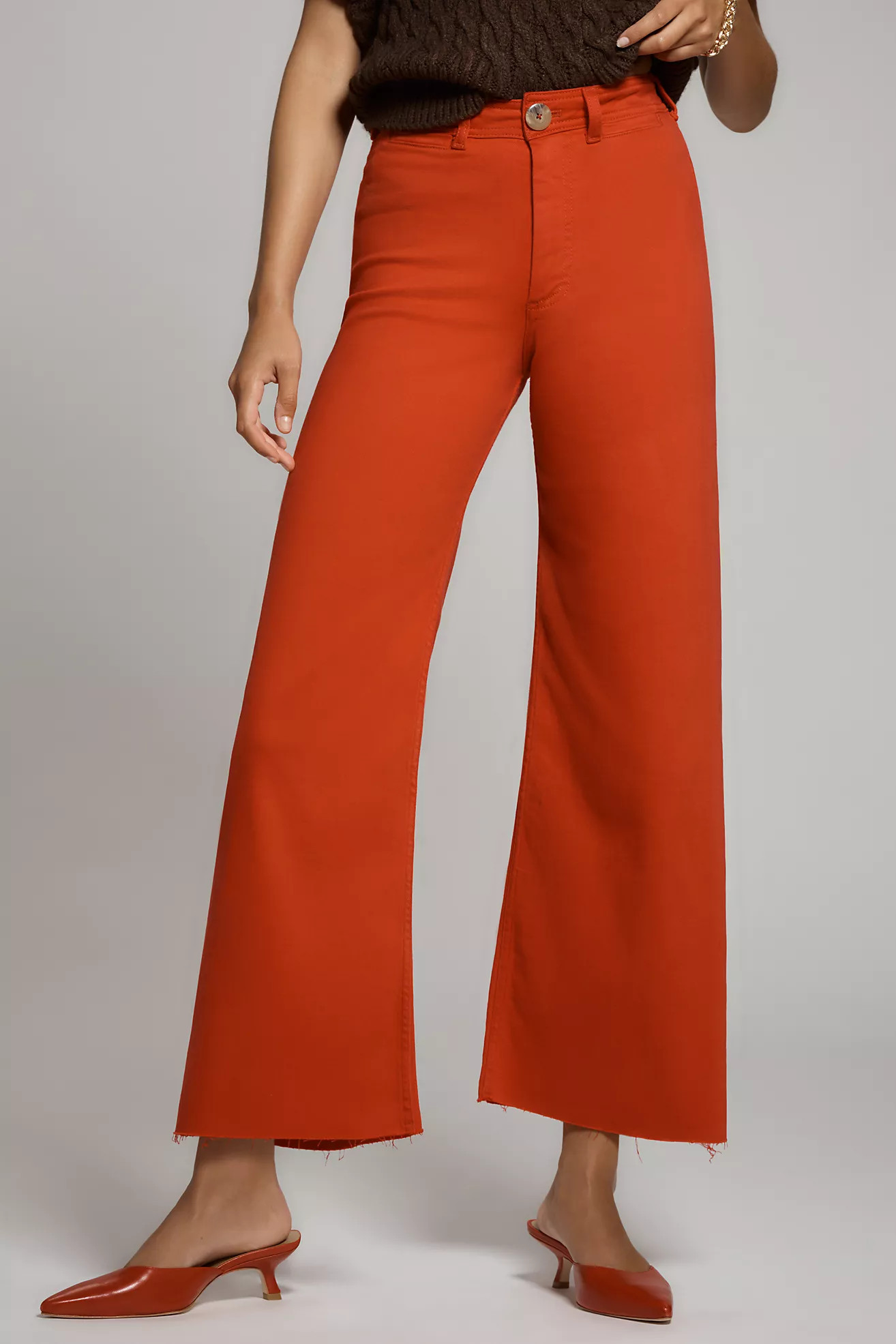The Ettie High-Rise Crop Wide-Leg Jeans by Maeve | Anthropologie (US)