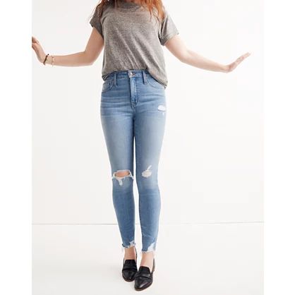 Curvy High-Rise Skinny Jeans in Ontario: Distressed-Hem Edition | Madewell