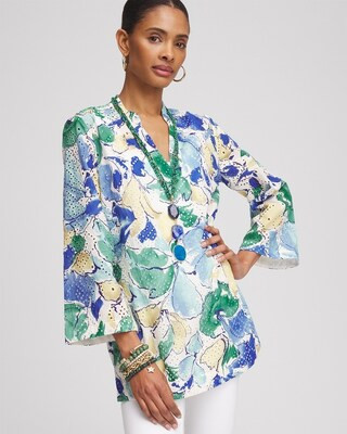 Poplin Eyelet V-Neck Tunic | Chico's