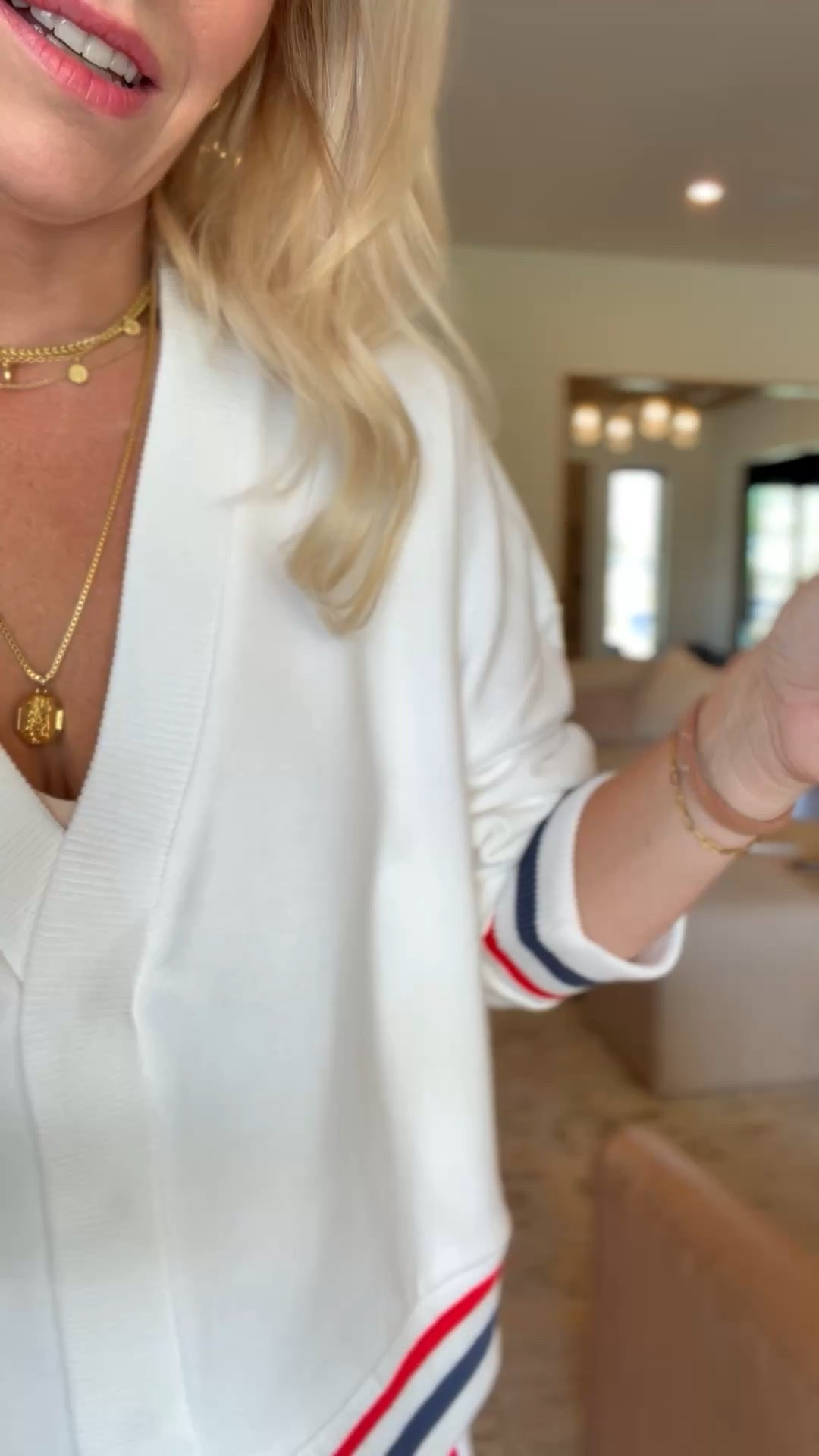 Wearing a medium in the jacket and a small in the shorts!