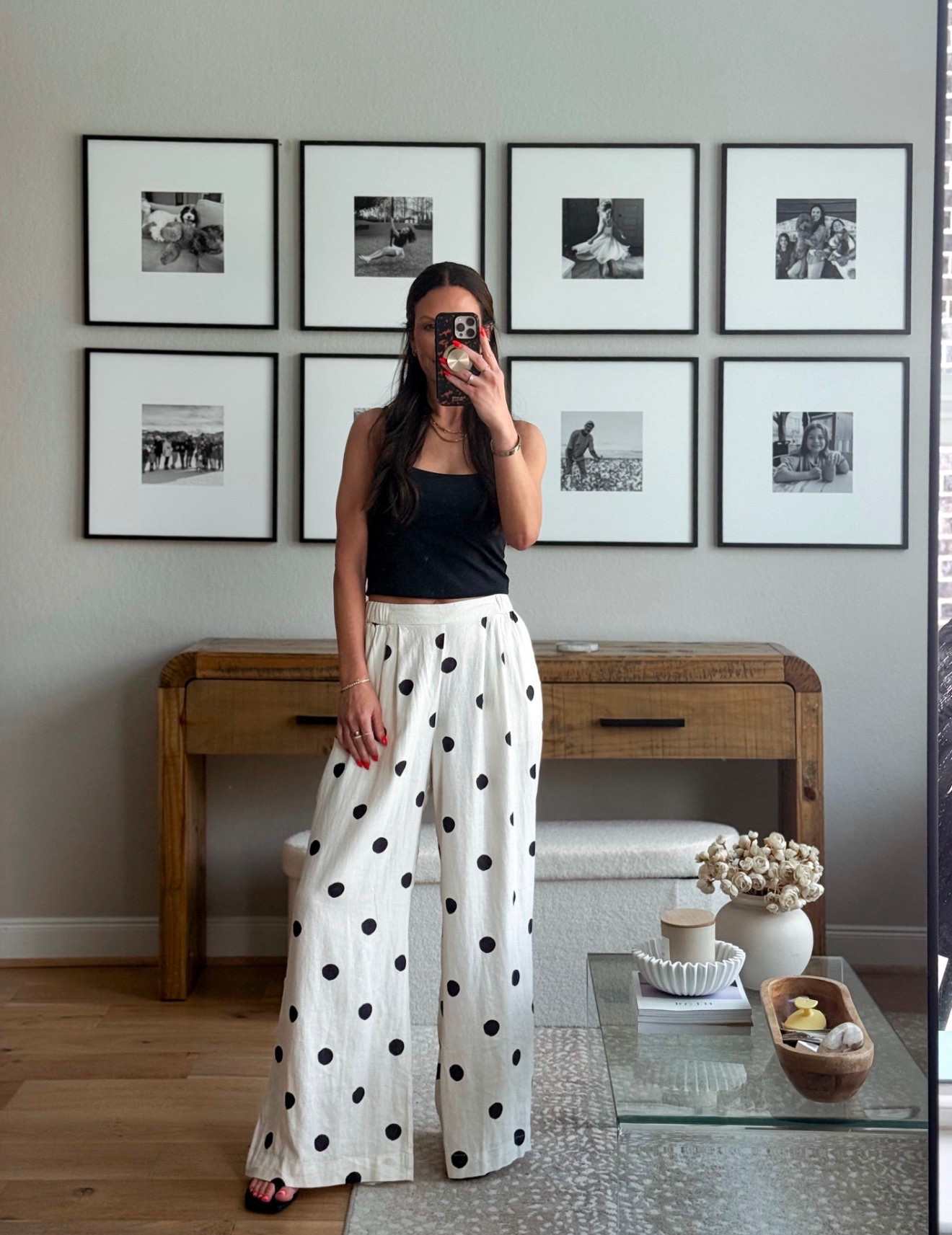 Polka dot pants from target 
Small 5’6”1/2 - 130


#LTKootd