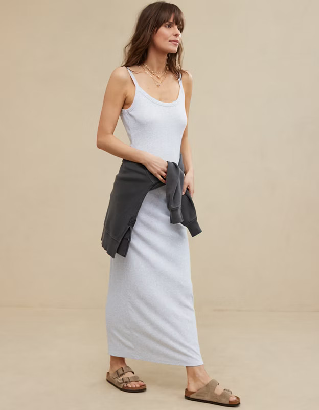 Aerie Low Back Knit Maxi Dress | Aerie
