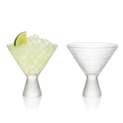 Clear Hobnail Martini Glasses - Embossed Martini Glasses 9oz - Set of 2 | Wayfair North America