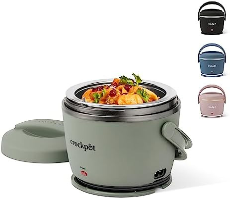 Crock-Pot Portable Electric Lunch Box 20-Ounce Food Warmer Moonshine Green | Ideal for Travel On-... | Amazon (US)