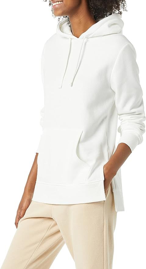 Amazon Essentials Women's Fleece Hooded Tunic Sweatshirt | Amazon (US)