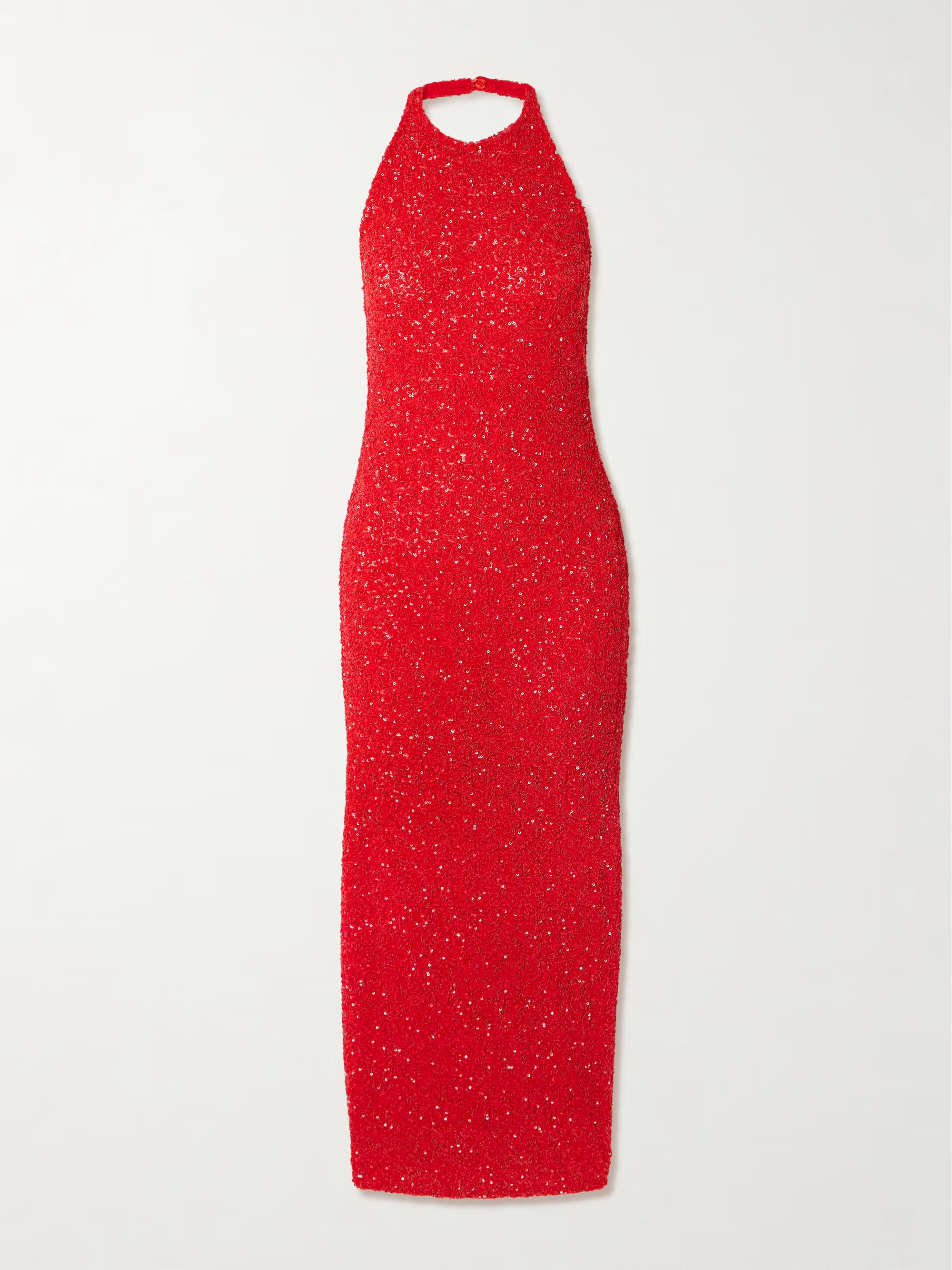 Collette sequin-embellished mesh halterneck maxi dress | NET-A-PORTER (US)