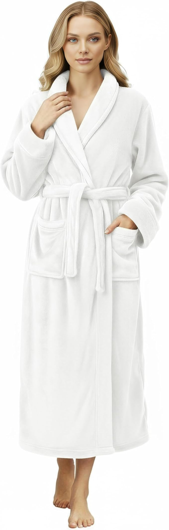 NY Threads Premium Womens Robe, Plush Fleece Long Bath Robe for Women, Fluffy Soft Women's Bathro... | Amazon (US)