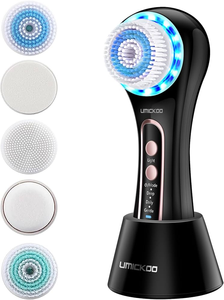 UMICKOO Facial Cleansing Brush,Rechargeable IPX7 Waterproof Face Scrubber with 5 Brush Heads,Face... | Amazon (US)