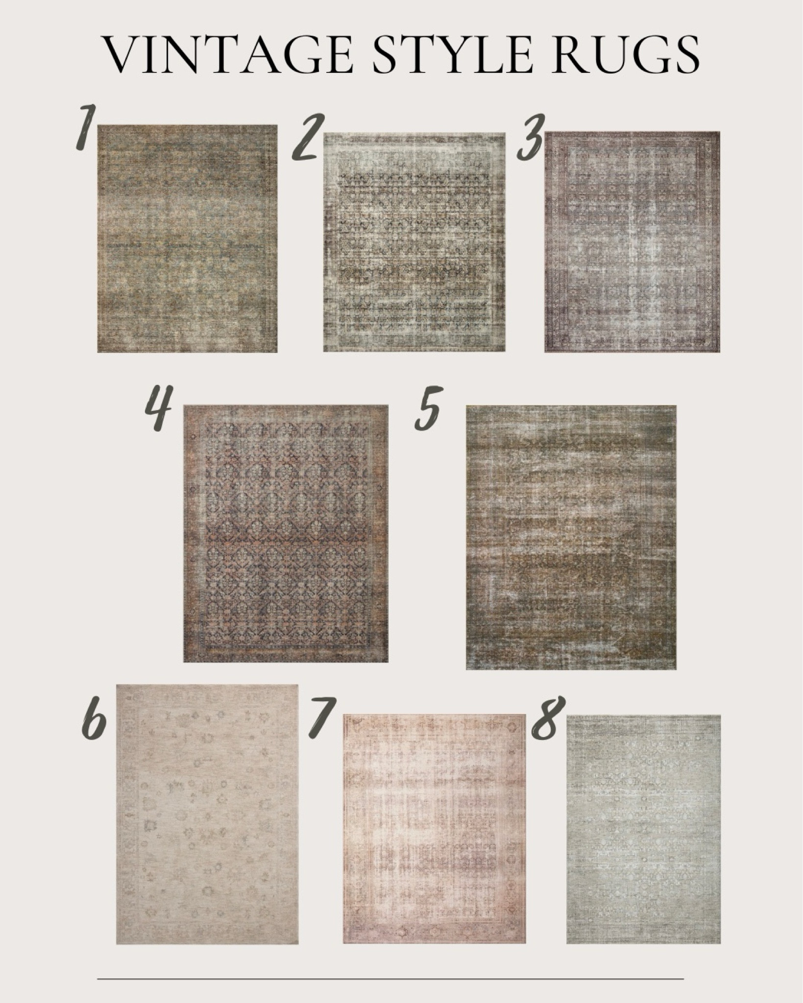 Find beautiful vintage style area rugs to complete your space during the Wayfair End Of Year Clearance Sale! I just purchased the Billie rug by Loloi X Amber Interiors and it’s perfectly distressed and so soft! Refresh your home for the new year and shop your favorite home essentials during Wayfair’s End of Year Clearance sale to get big savings, including up to 60% off and fast shipping!

@wayfair, #wayfair, #wayfairpartner


#LTKSeasonal #LTKHoliday #LTKSaleAlert