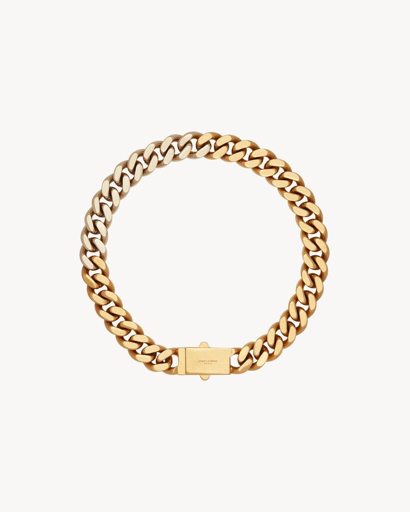two-tone chain necklace in metal | Saint Laurent Inc. (Global)