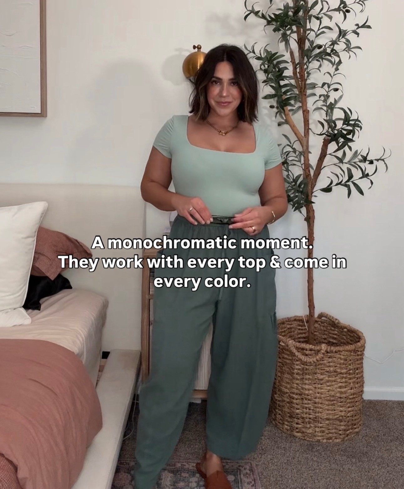 Monochromatic moment in my favorite linen pants! This square neck top is double lined! 
Size M pants, L top

#LTKootd #LTKMidsize #LTKSeasonal